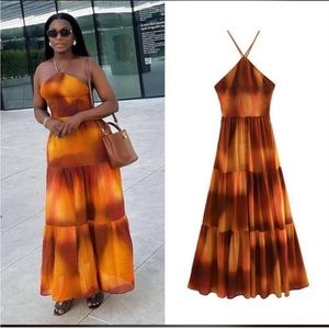 🆕 ZARA TIE DYE PRINTED DRESS